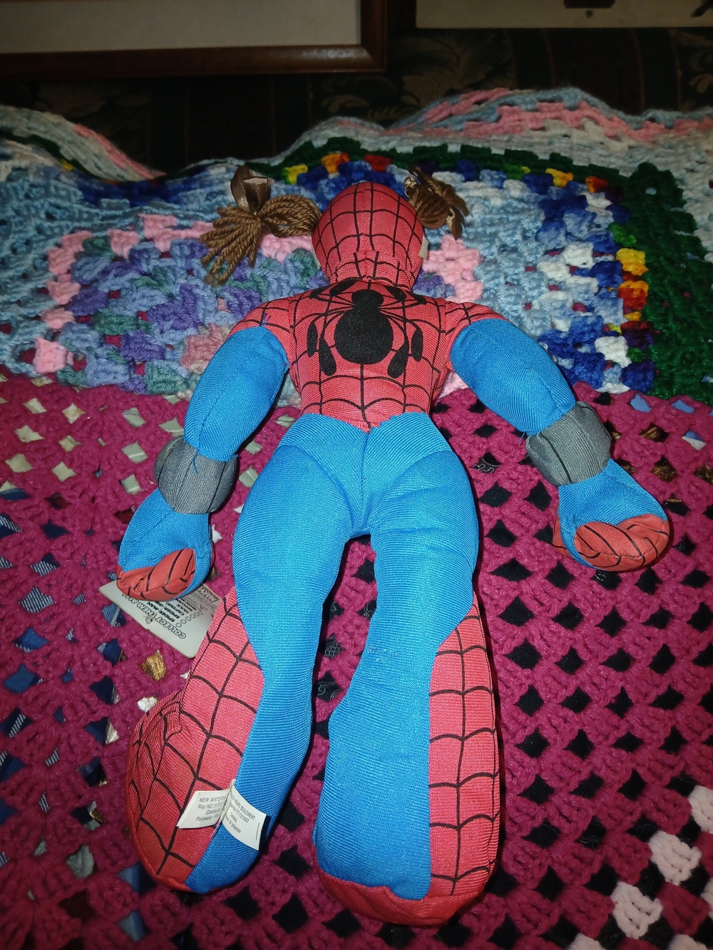 Spider Girl Superhero  Plush Doll - Blue & Red